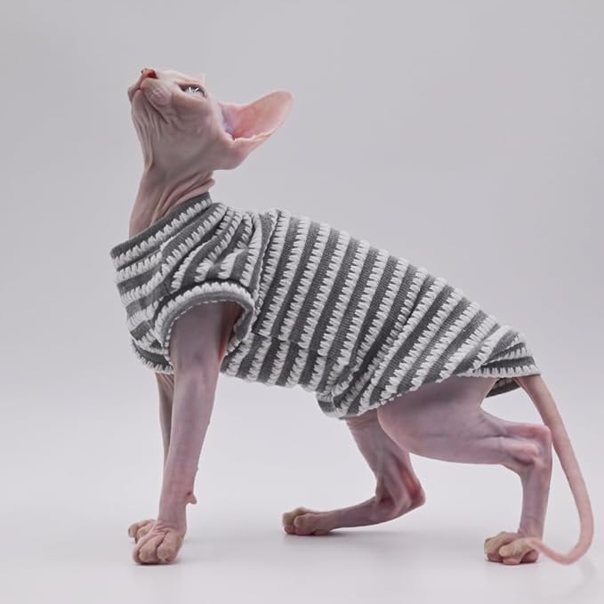 Devon Sphynx Cat Clothes - Pure Cotton Skin-friendly Summer Clothing for Small Cats and Dogs (PURPLE, XX-Large)