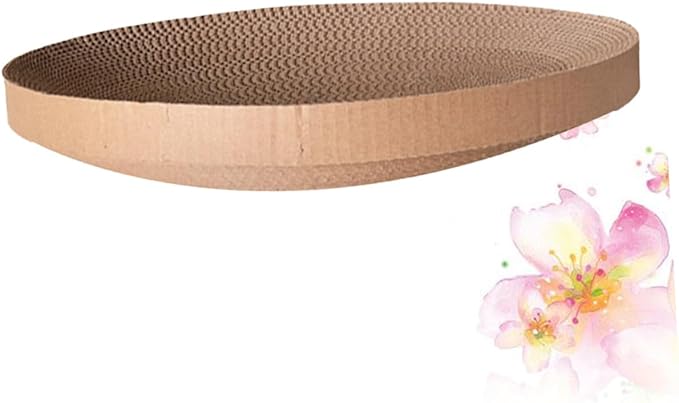 UPKOCH Cat Scratcher Replacement Pad with Corrugated Cardboard Core, Interactive Scratching for Indoor Cats and Kittens, Sturdy Scratching Bed for Furniture Protection