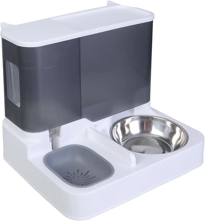 Large Capacity Automatic Water Dispenser and Food Bowl for Cats Dogs Food Container 2in1 Pet Watering and Feeding Supply Automatic Feeder