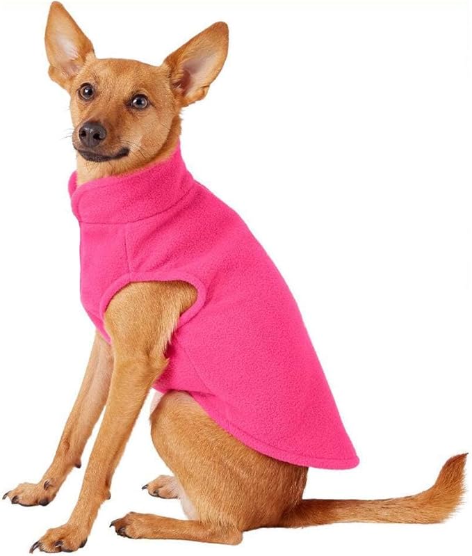 Puppy Dog Cat Lightweight Fleece Sweater Warm Dog Fleece Vest Shirt for Small Dogs, Medium, Rose