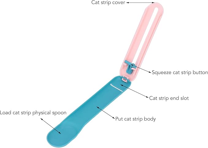 MultiFunctional Cat Wet Treats Dispense Spoon,Practical Cat Snack Spoon for Pet Feeding Watering Supplies (MOTOULAXxyn8psz70o-12)