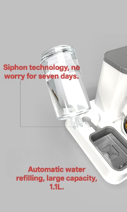 Automatic Cat and Dog Feeder and Water Dispenser Green Eco-Friendly Gravity Feeder and Water Set with Pet Bowl for Small to Medium Dogs Puppies and Kittens