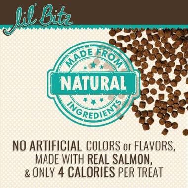 Lil' Bitz Soft & Chewy Dog Training Treats, Wild Salmon + Kelp Flavor, Grain Free Bite Size Reward Treats for All Breeds, Made with Natural Ingredients (4 oz Bags, Pack of 3)