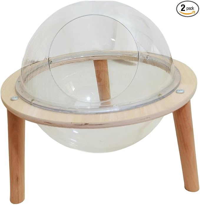 Space Capsule Cat Bed Indoor Cat Hammock Condo House Transparent Acrylic Sphere 11.81inch Small Pet Furniture