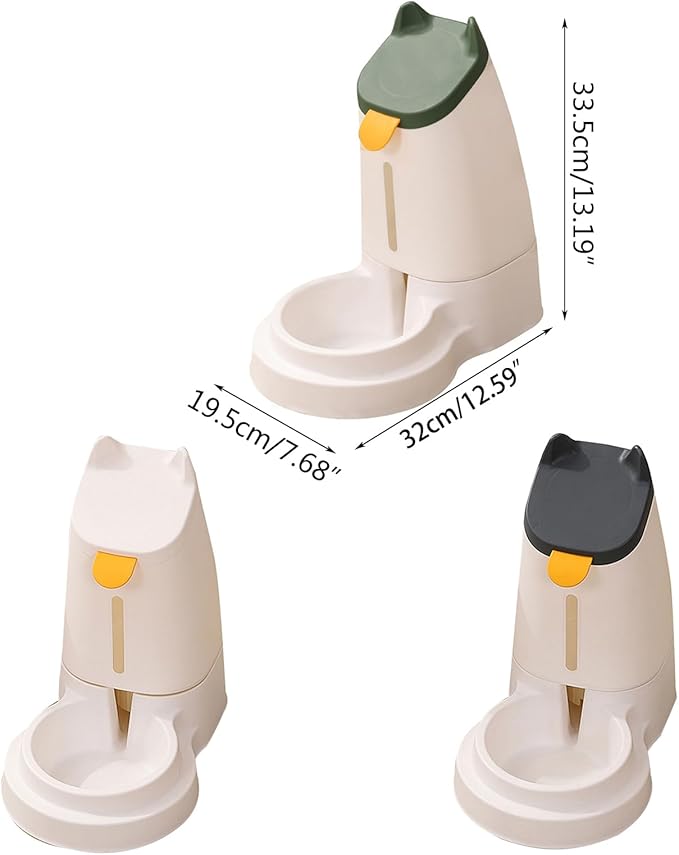 Cat Water Feeder Cat Water Dispenser Cat Feeding Watering Cat Feeder Cat Automatic Feeder and Water