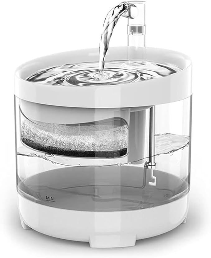 Cats Water Fountain 1.5L Water Capacity with 2 Filters Automatic Dog Dispenser Clear Faucet Drinker for Pet Drinking Bowl Auto Feeder pet Water Dispenser