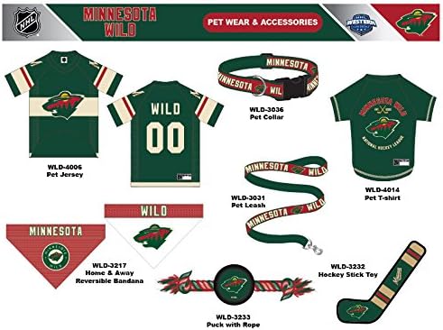 Pets First NHL Minnesota Wild Jersey for Dogs & Cats, X-Small. - Let Your Pet Be A Real NHL Fan!