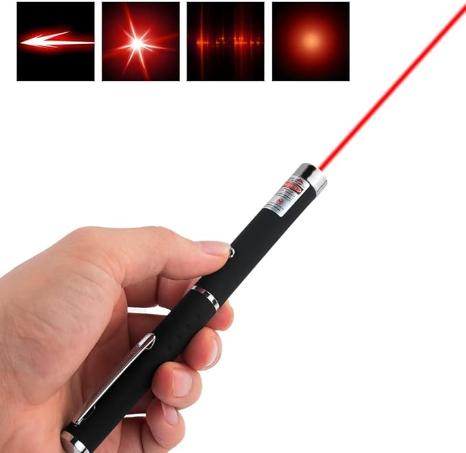 3 Pcs Laser Pointer for Cats Dogs Rechargeable Cat Laser Interactive Cat for Indoor Pet Toys Laser Presentation Remotes Red Light (3 PCS Pack Color Mixed, USB Rechargeable)
