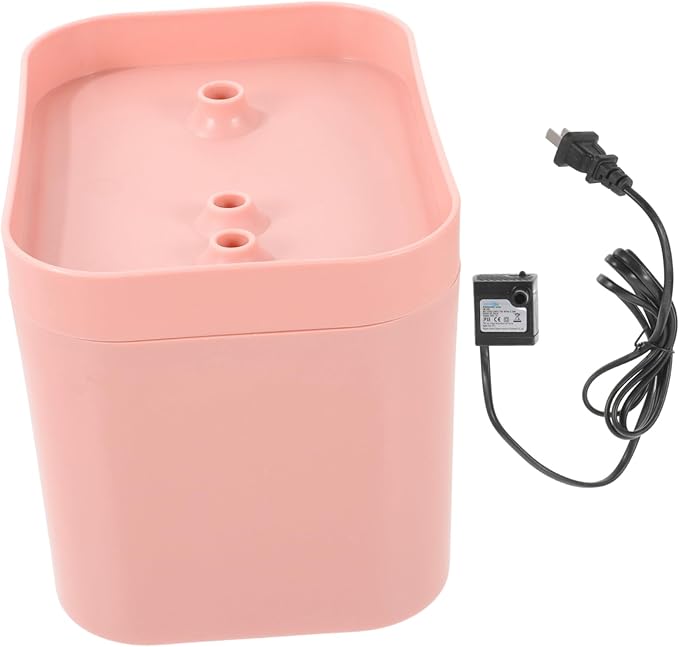 BESTonZON Automatic Cat Water Fountain Dispenser Pink USB Electric Feeder with Flower Shape Outlet Lightweight and Portable Pet Drinking Fountain for Cats and Dogs Easy to