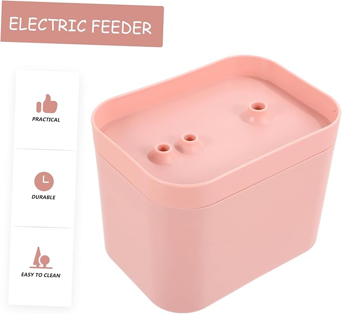Cat Water Fountain Automatic Circulation Dispenser Filters Electric PET Water Feeder for Dogs and Cats Pink Easy to Clean