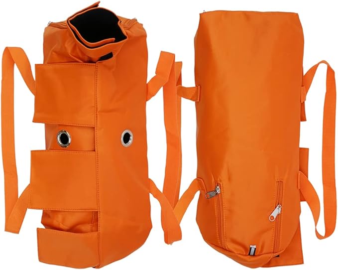 Cat’s Restraint Bag for Claw Care Nail Trimming Anti-Scratching Grooming Bag for Cats Medical Examination(Orange-l)