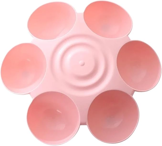 1pcs Flower Shape Multi-Functional Pet Feeding Bowl Food Basin(Pink)
