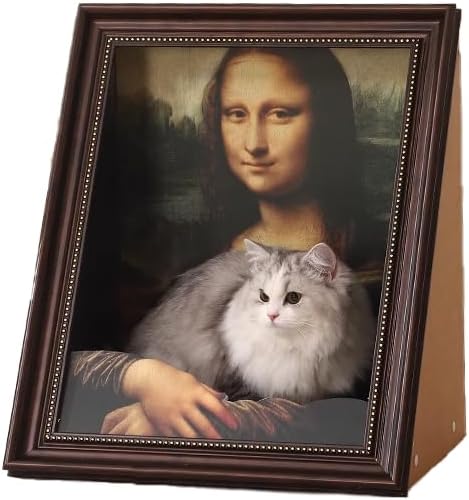 Mona Lisa Cats Bed Oil Painting Thickened cat Claw Board Three-Dimensional Plastic Photo Frame cat Room Creative Retro Cardboard cat Scratcher pad - Durable Scratching Post for Indoor Cats