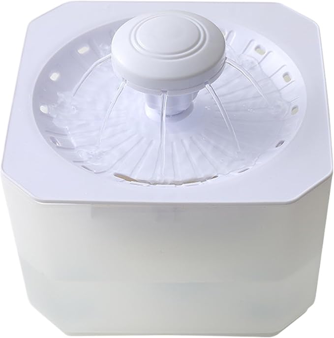Cat Fountain - 2500ml Automatic Quiet Large Capacity Drinking Tool,Dog Water Dispenser - for Puppy Animal Travel Crate House Outside Feeding Tipping Night Hot Day Offices Indoor Home