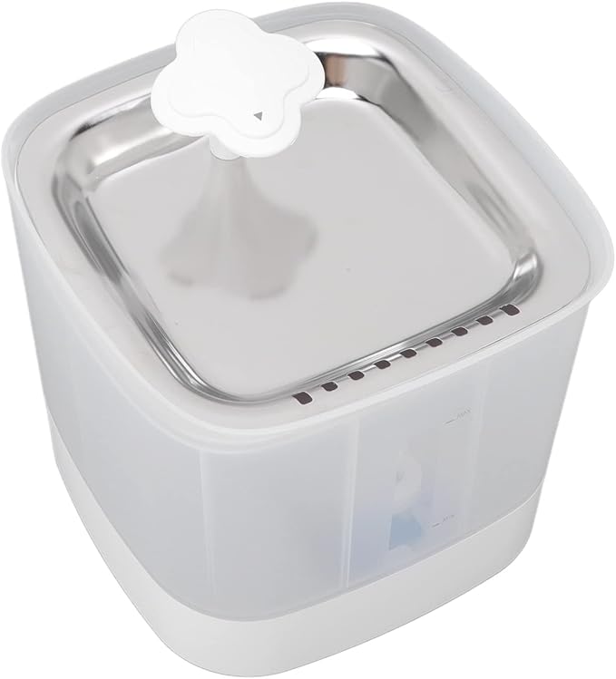 Pet Water Fountain 2.5L | 2 Modes & Double Filtration | Automatic Cat/Dog Hydration Device | Low Water Protection, BPA - Safe Plastic & Stainless Steel