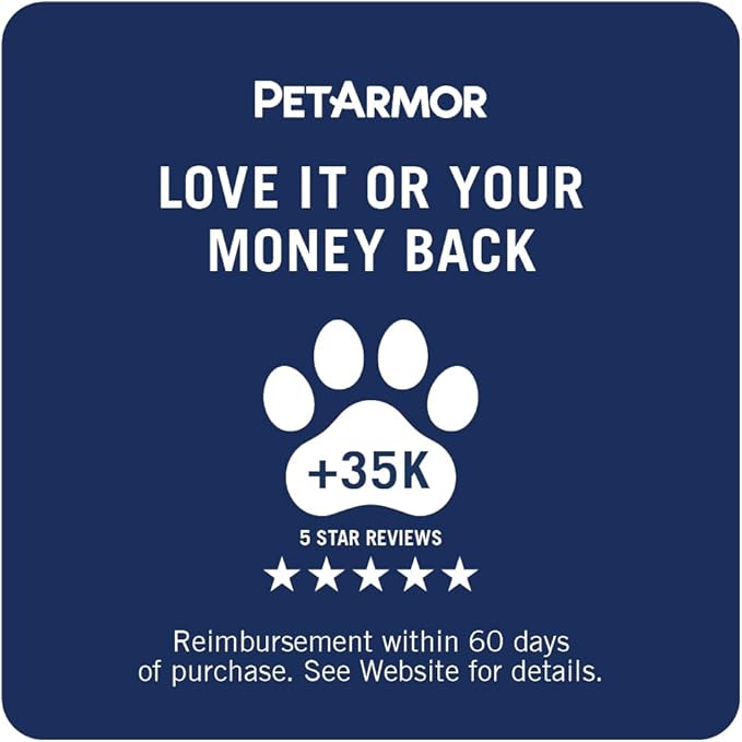 PetArmor Plus Flea and Tick Prevention for Dogs, Large Dog Flea and Tick Treatment, 1 Dose, Waterproof Topical, Fast Acting (45-88 lbs)