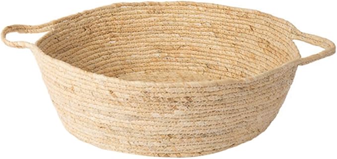 ABOOFAN Rattan Woven Cat Bed Cooling Pet Nest Medium Size for Cats to 8 Lbs Semi-Enclosed Breathable Summer Supply Indoor Pet Furniture