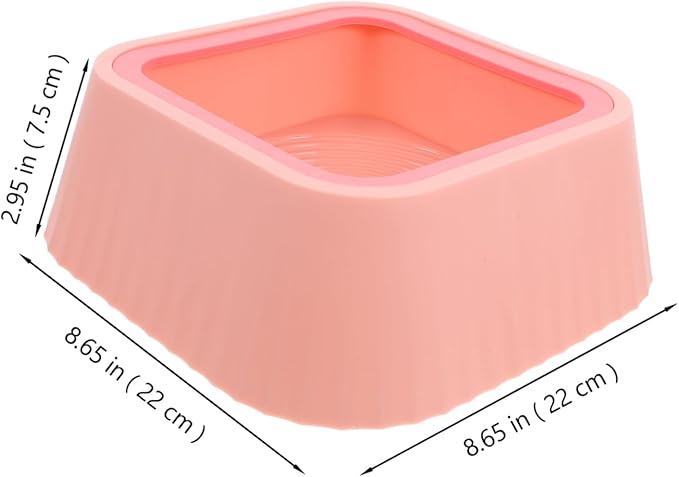 POPETPOP Cat and Dog Water Bowl No Spill Splash Floating Design Abs Material for Cats Small Dogs Puppy Water Bowl