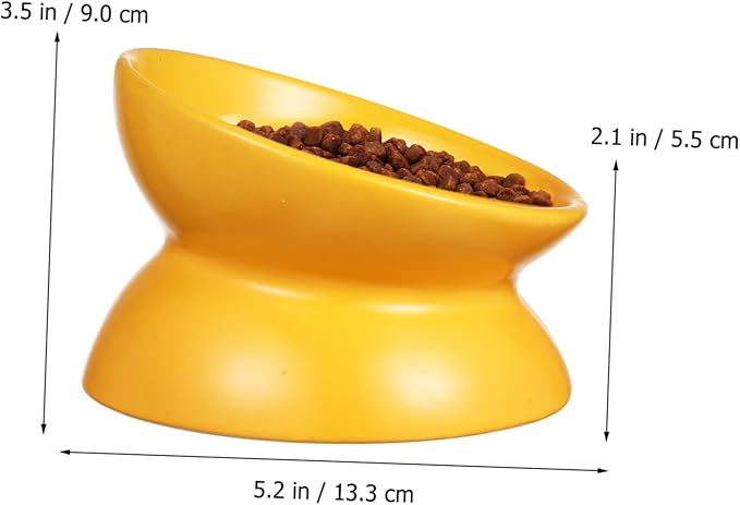 ibasenice Elevated Ceramic Cat Bowl Stylish Design for Pet Feeding and Watering Comfortable Height for Easy Access Versatile Use for Cats and Dogs