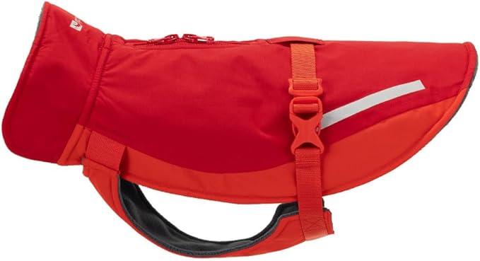 RC Pets Cold Weather, Fleece Lined, Waterproof Circuit Coat | 24 Inches, Red/Goji Berry