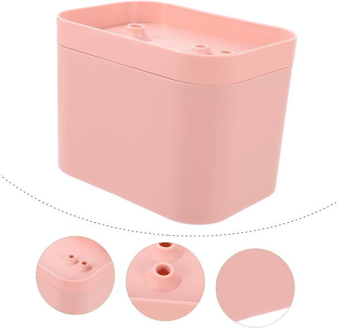 Yardwe Automatic Cat Water Fountain with Flower Shaped Outlet Mute Pump and Modern Design Pink Circulation Water Dispenser for Dogs and Cats Easy to Clean and Portable