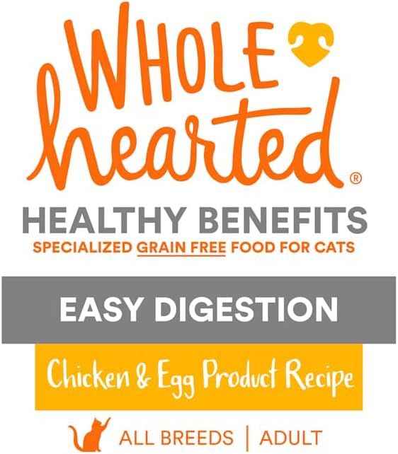 WholeHearted Healthy Digestion Chicken and Egg Product Recipe Dry Cat Food 3 lbs.