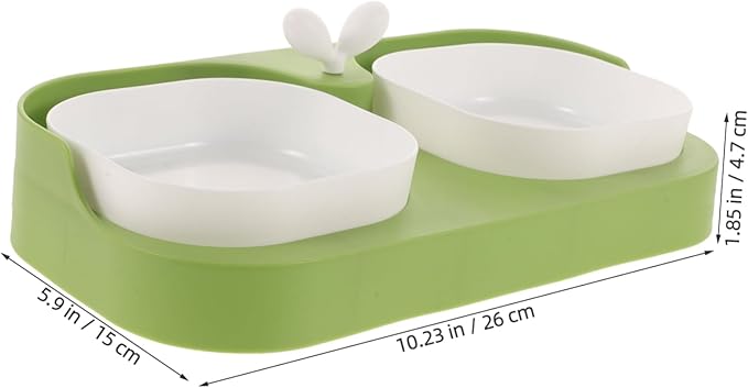 Sosoport Pet Feeding Bowl Nonslip Food Water Bowls for Cats Dogs and Small Pets Moderate Capacity for Daily Use Cute Design White