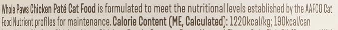 Whole Paws, Grain-Free Wet Cat Food, Chicken Paté, 5.5 Ounce