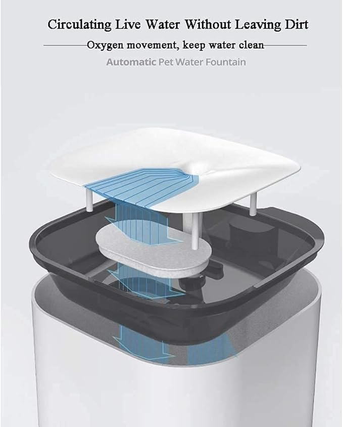 Liusj JUnst Cat Drinking Water Fountain,with Activated Carbon Filter,3L Ultra Quiet Pet Fountain,Cat Drinking Fountain Waterfall,for Cats, Dogs, Multiple Pets