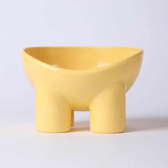 Cat Food Bowl, Cat Bowl, Hassle Food Bowl, Non Bowl for Food and Water, Yellow