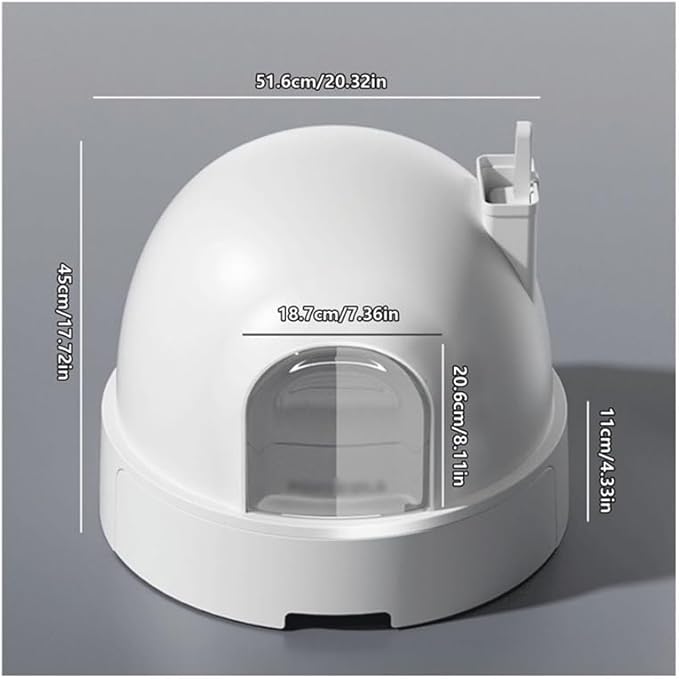 Pet Supplies, Enclosed Cat Litter Box with Front Door Flap & Scoop,Plastic Kitty Toilet for Indoor Cats