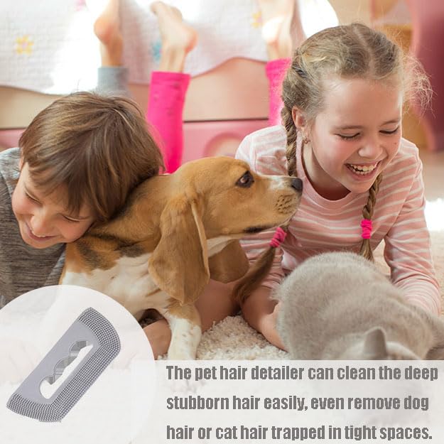 2PCS Mini Pet Hair Remover | Edge and Corner Cleaner, Pet Hair Brush Sheet for Cat Dog Rabbit Kitten Sofa Bed Carpet Rake Rug Fabric Couch Furniture & Car Interiors
