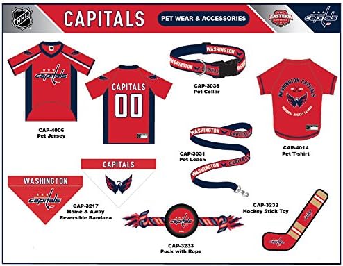 NHL Washington Capitals Jersey for Dogs & Cats, X-Large. - Let Your Pet Be A Real NHL Fan!