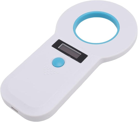 Asixxsix Pet Microchip Scanner, Portable USB Type C Double Frequency Microchip Reader, Universal Scanner with Builtin 800mAh Battery for FDX B EMID ISO11784 85 (White)
