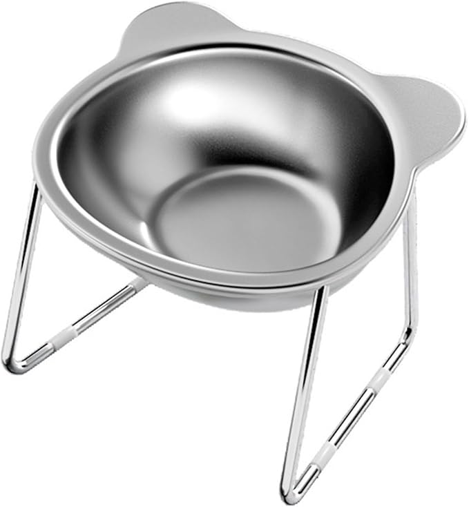 Raised Cat Bowls Tilted Food Bowl 304 Stainless Steel Pet Supplies for Puppy
