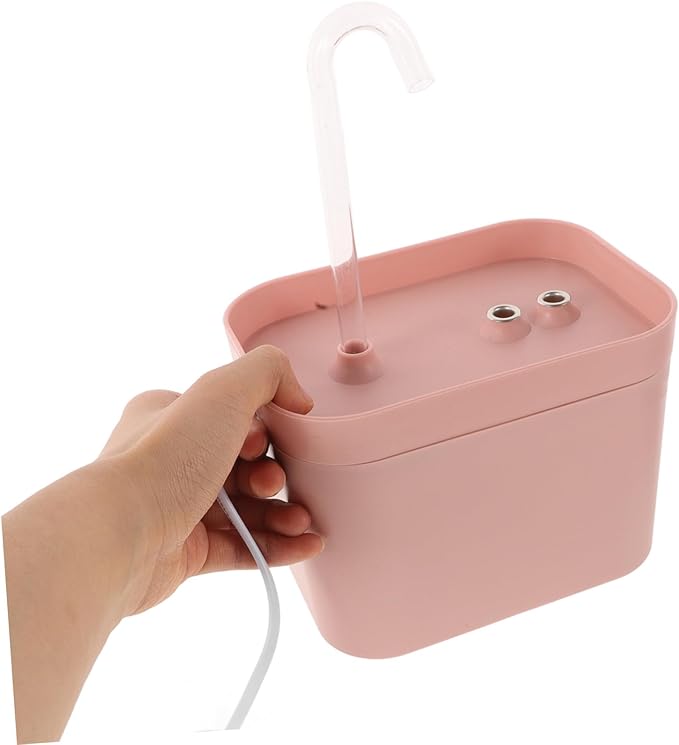 Automatic Circulation Cat Water Fountain Pet Drinking Feeder with Mute Pump Portable Pink for Dogs and Kittens
