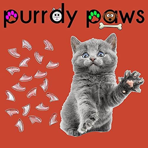 100 Pack Soft Nail Caps for Cat Claws Clear Medium