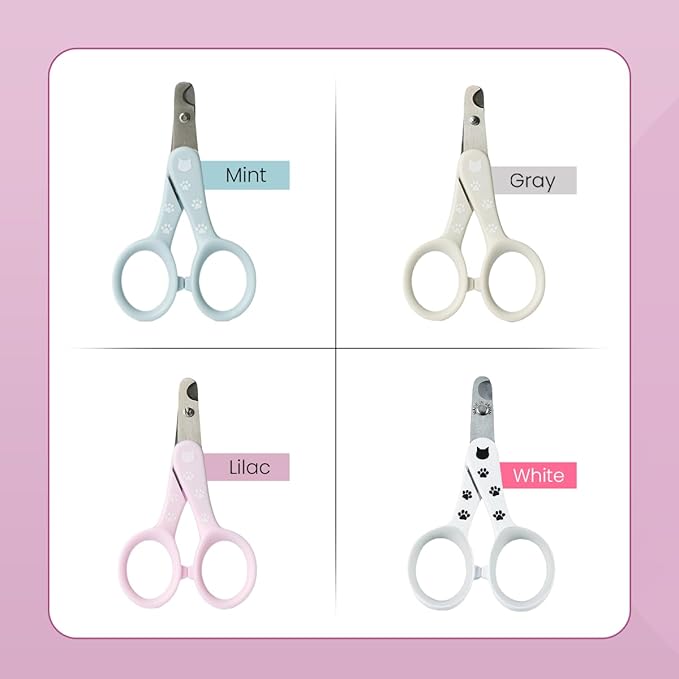 Necoichi Purrcision Feline Nail Clippers | Lever Principle Cat Nail Clipper | Butter-Smooth Cuts | Made in Japan, Seki Swordsmith Craftsman | Stainless Steel Cat Claw Trimmer for Indoor Cats (Lilac)
