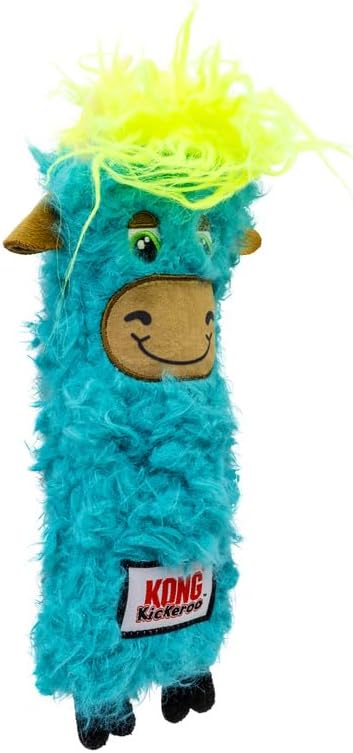 KONG Kickeroo Highland Cow Cat Toy – Plush Catnip Toy with Crinkle Sound & Fluffy Tail – Assorted Colors (1 Pack)