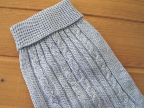 Tangpan Turtleneck Classic Straw-Rope Pro Pet Dog Sweater Apparel (Blue,S)