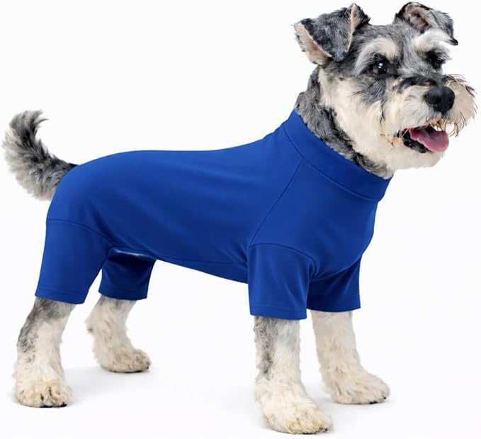 Lovelonglong Dog Full Bodysuit – Stretchy Yoga Fabric 4-Leg Dog Pajamas, Breathable & Lightweight Dog Onesie for Indoor & Outdoor, Shedding Control & Travel Wear