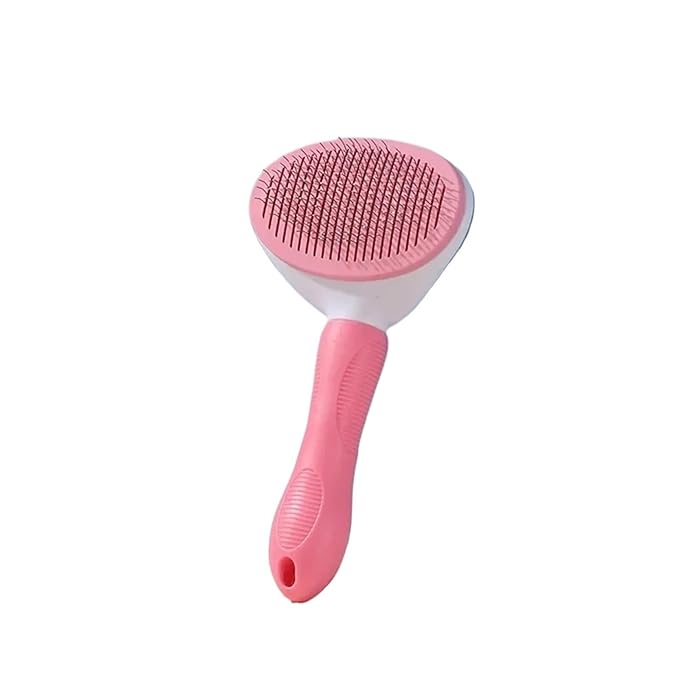 Pet Hair Remover Dog Brush Cat Comb Animal Grooming Tools Dogs Accessories Cat Supplies Stainless Steel Beauty Massage Comb(Pink)