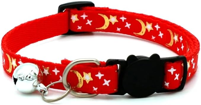 Cat Collar Moon Decal (Red)