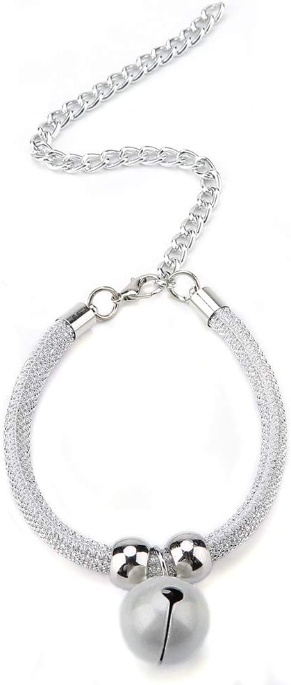 Cat Breakaway Nylon Collar, Adjustable Cat Collar with Bell, Safety Collar for Cats(White)