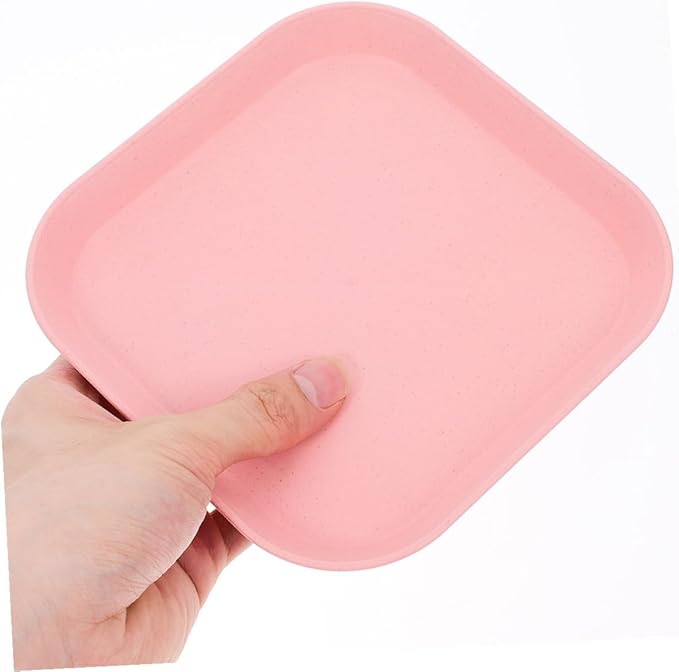 Beaupretty 8pcs Shallow Square Cat Bowls Kitten Food Dishes Set Small Size Multi-Color for Indoor Feeding and Watering