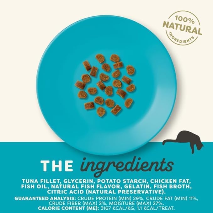 Applaws Natural Grain-Free Chewy Cat Treats in 2 Flavor Bundle: 1 Tuna Fillet Recipe and 1 Chicken Breast (2 Bags Total, 2 Oz Each)