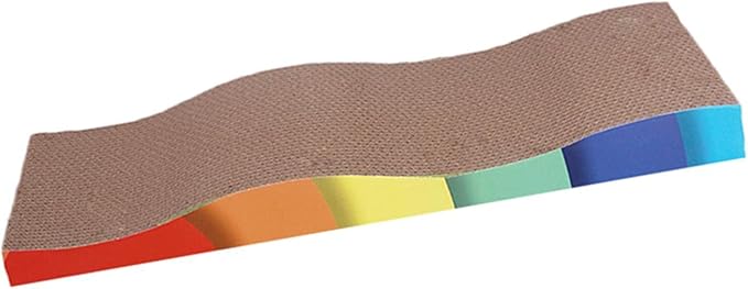 Cat Scratching Board Bed Scratching Pad Corrugated Cardboard Scratcher Nest Scratching for Furniture Protection Playing Training, Wavy Surface