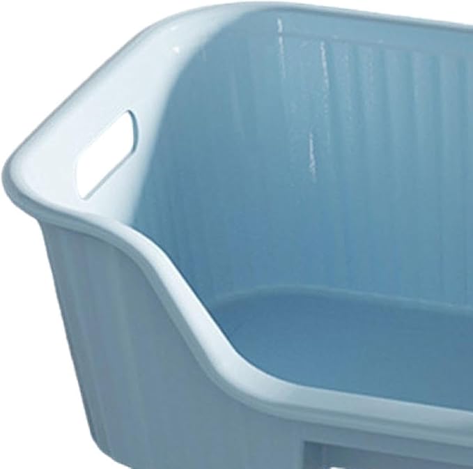 Pet Hammock Bed Furniture Comfortable Activity Center Easy Cleaning Lounge Washable Raised Cat Cot Cat Sleeping Nest for Cats, M Blue