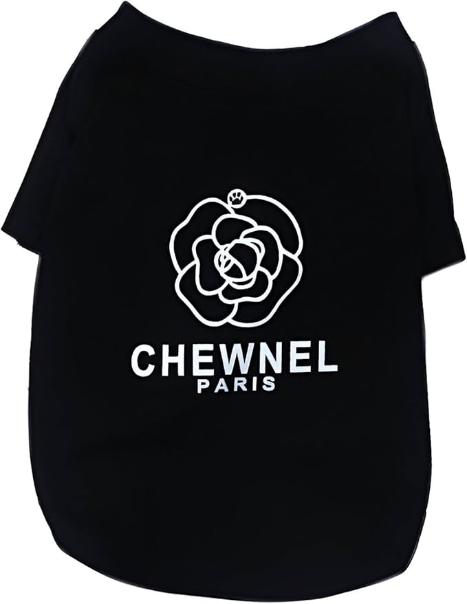 Luxury Designer Dog T Shirt – Trendy Puppy Clothes for Small Dogs, Fashion Pet Tee for French Bulldogs & Chihuahuas, Everything Chic Dog Apparel