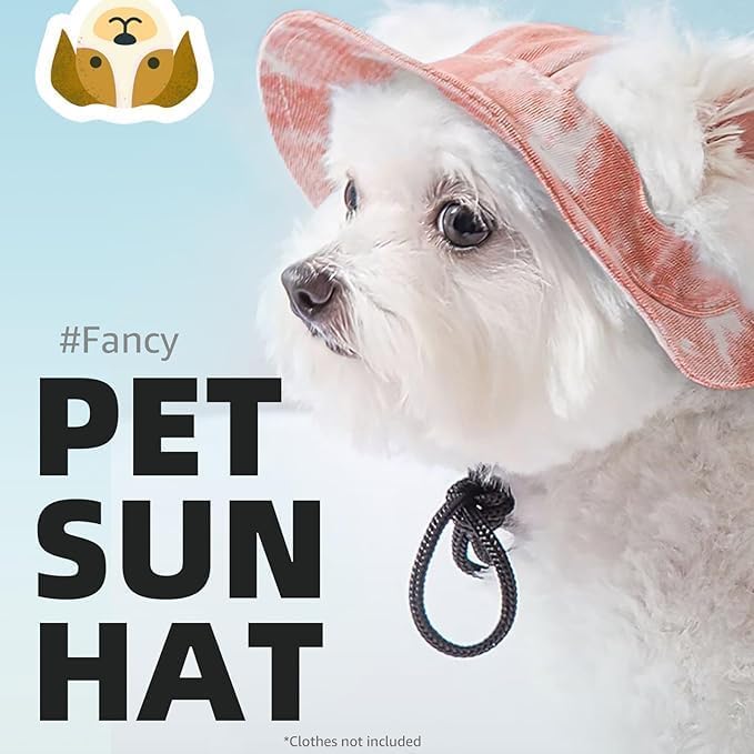 Cat Sun Hat, Baseball Cap with Ears Exposed, Outdoor Sports Hat, Suitable for Small Cats (Pink, Small)